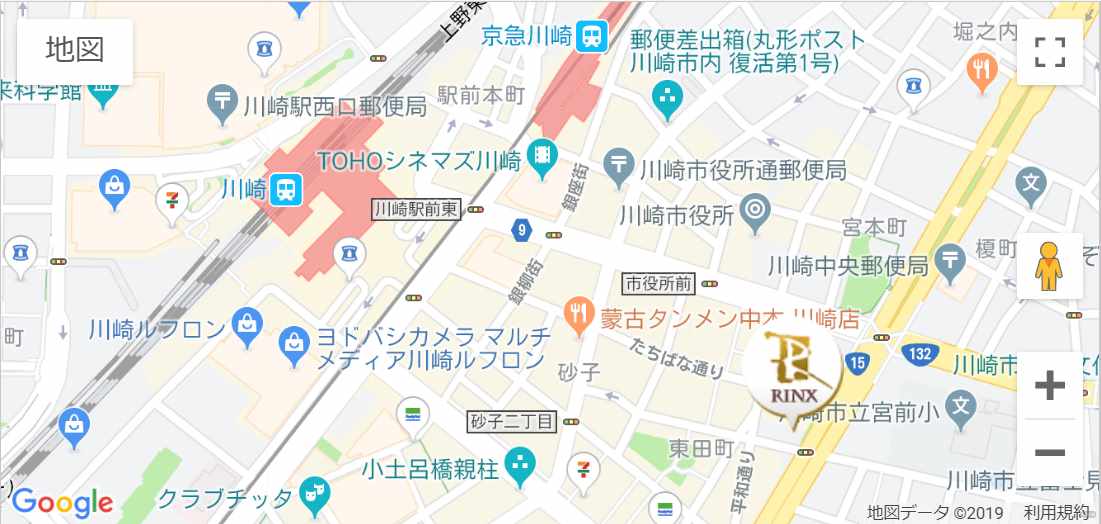 リンクス川崎駅前店のマップ