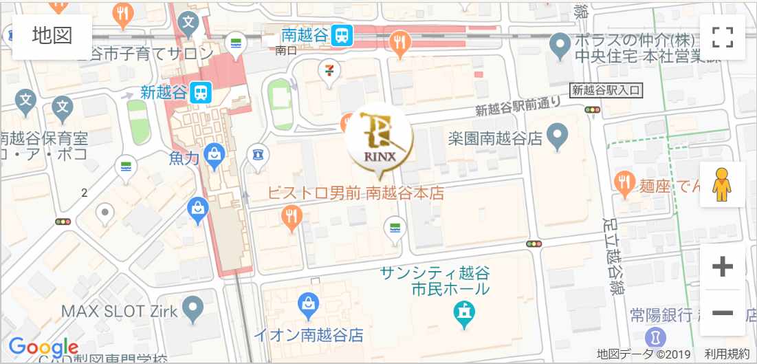 リンクス埼玉越谷店のマップ
