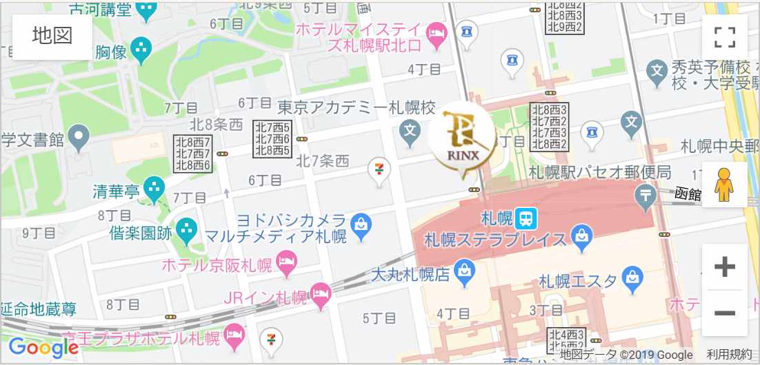 リンクス札幌北口店のマップ