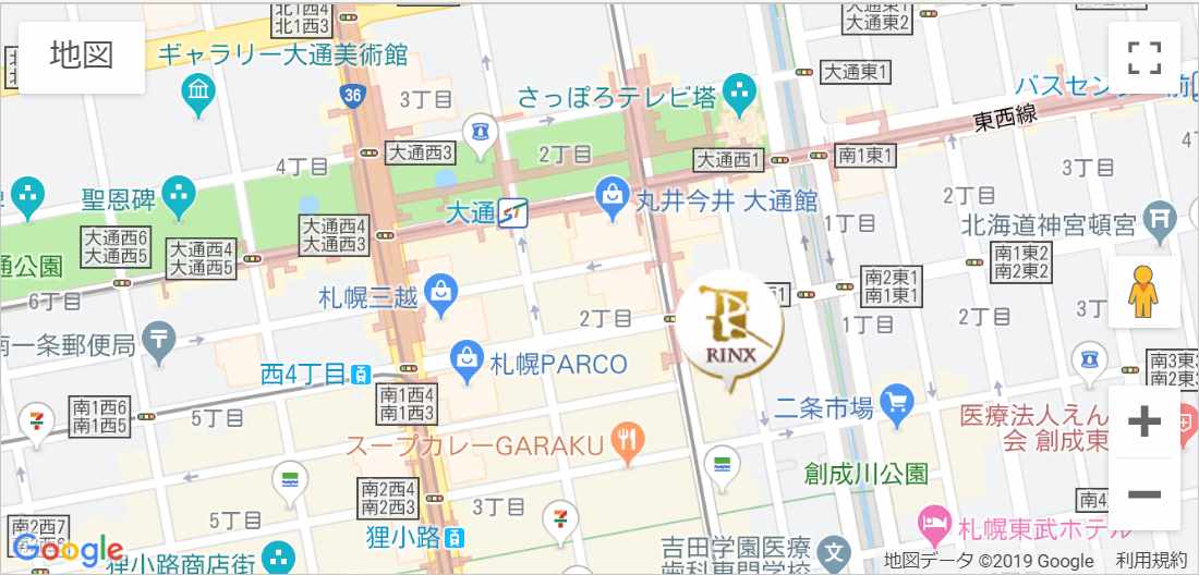 リンクス北海道札幌店のマップ
