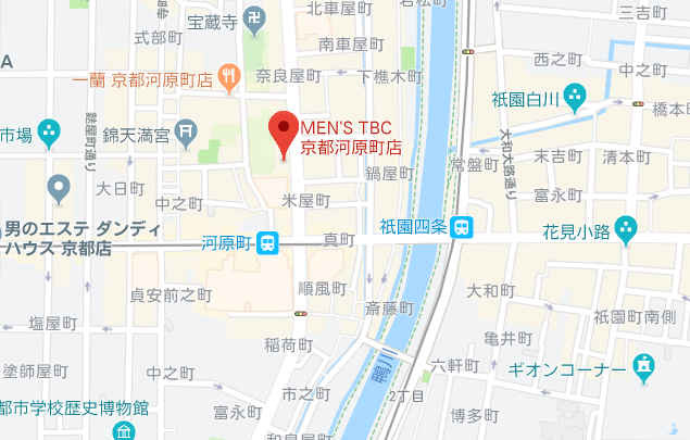 メンズTBC京都河原町店の地図