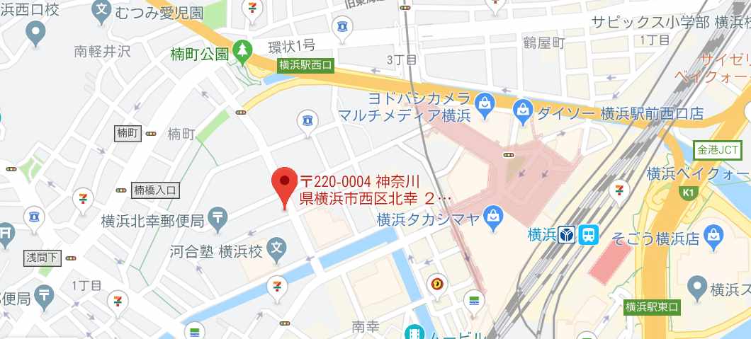 メンズリゼ横浜店のマップ