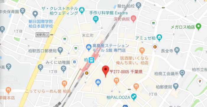 メンズTBC【柏店】のマップ