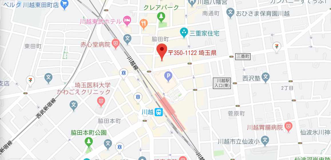 メンズTBC【川越モディ店】のマップ