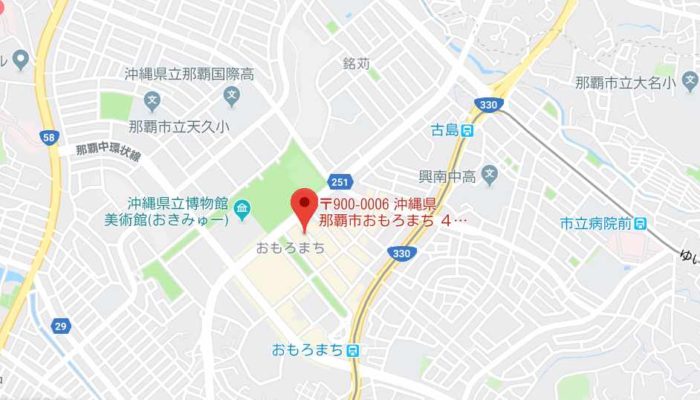 メンズTBC【那覇新都心店】のマップ